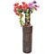 Uniquewise Antique Decorative Brown Hand Curved Mango Wood Floor Flower Vase with Unique Textured Pattern, 36" QI004009 - alternate 1